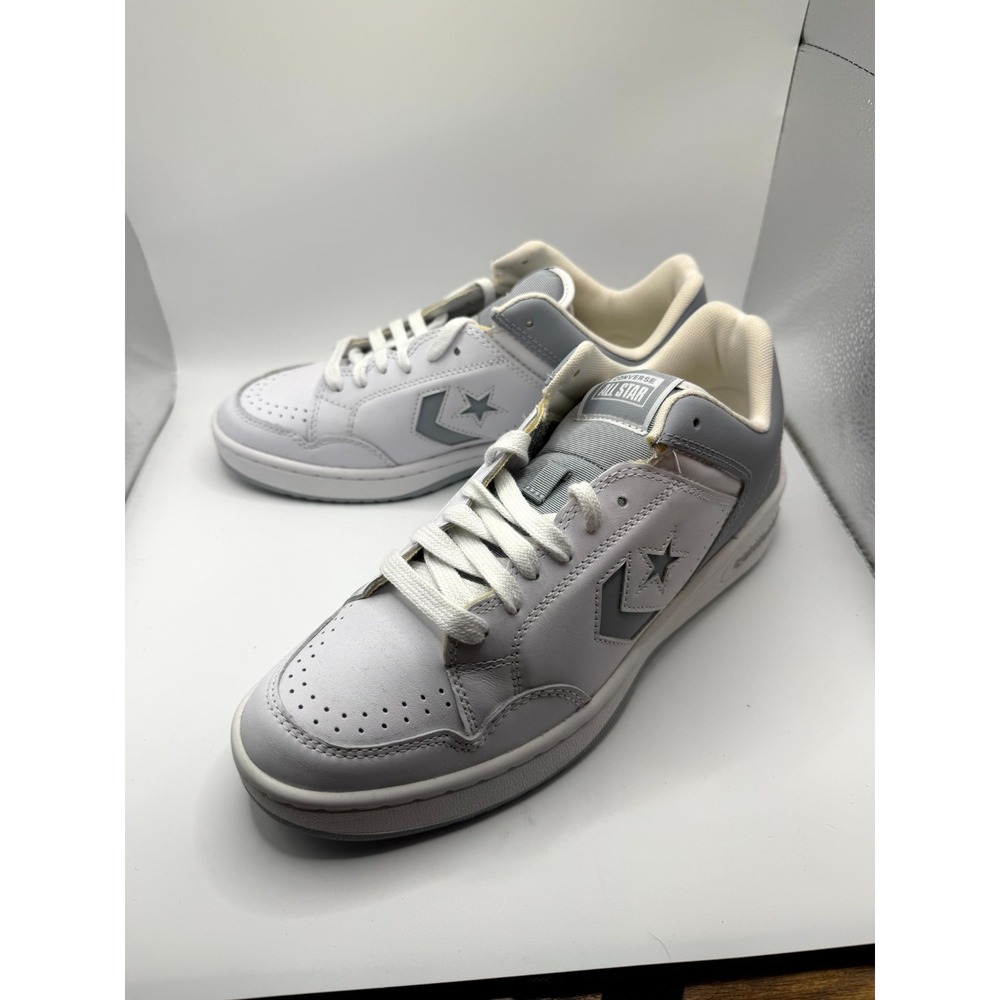Converse Weapon A10204C Men 9.5 Sneaker White Wolf Gray Leather Skateboard Shoes